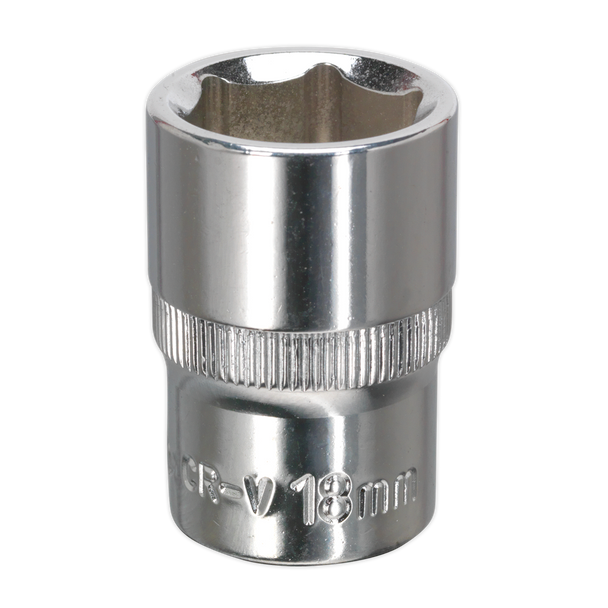 Premier Fully Polished Socket 1/2″Sq Drive 18mm
