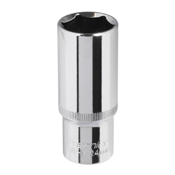 Premier Fully Polished Deep Socket 1/2″Sq Drive 24mm