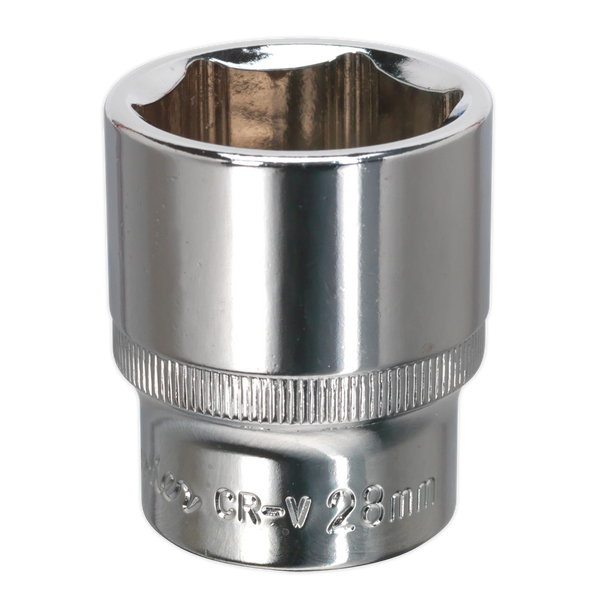 Premier Fully Polished Socket 1/2″Sq Drive 28mm