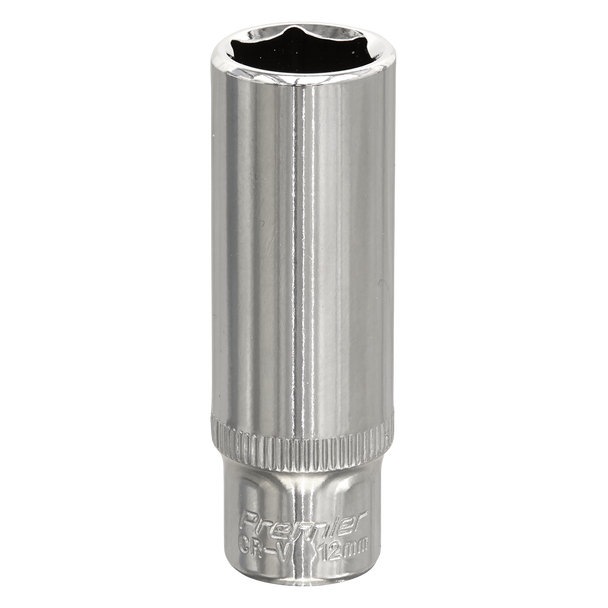 Premier Fully Polished Deep Socket 1/4″Sq Drive 12mm