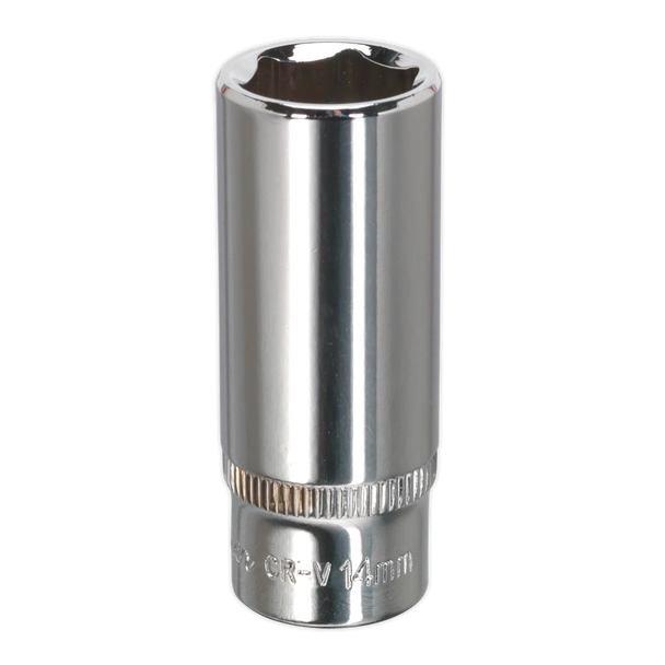 Premier Fully Polished Deep Socket 1/4″Sq Drive 14mm