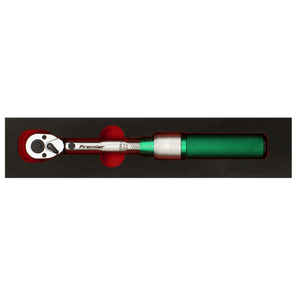 Premier Calibrated Micrometer Torque Wrench 1/4″Sq Drive 5-25Nm