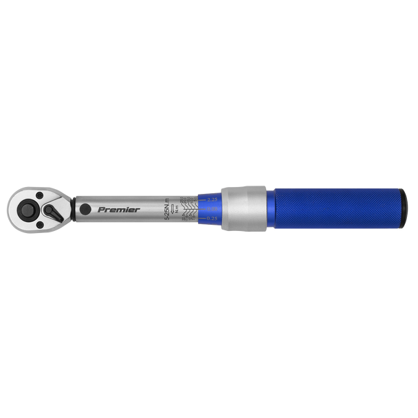 Premier Calibrated Micrometer Torque Wrench 3/8″Sq Drive 5-25Nm