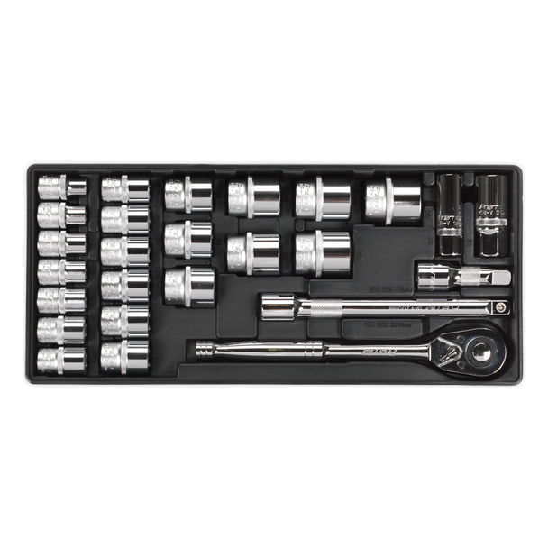 Premier Socket Set with Tool Tray 1/2″Sq Drive 26pc