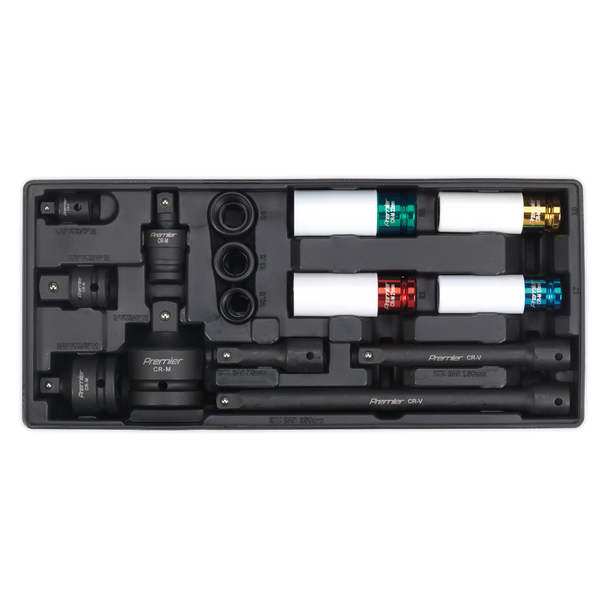 Premier Impact Socket & Adaptor Set with Tool Tray 15pc