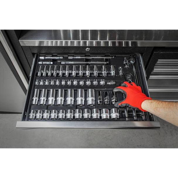 Premier Socket Set with Tool Tray 3/8″ & 1/2″Sq Drive 55pc