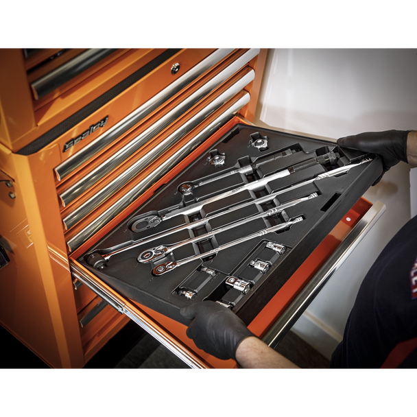 Premier Ratchet, Torque Wrench, Breaker Bar & Socket Adaptor Set with Tool Tray 13pc