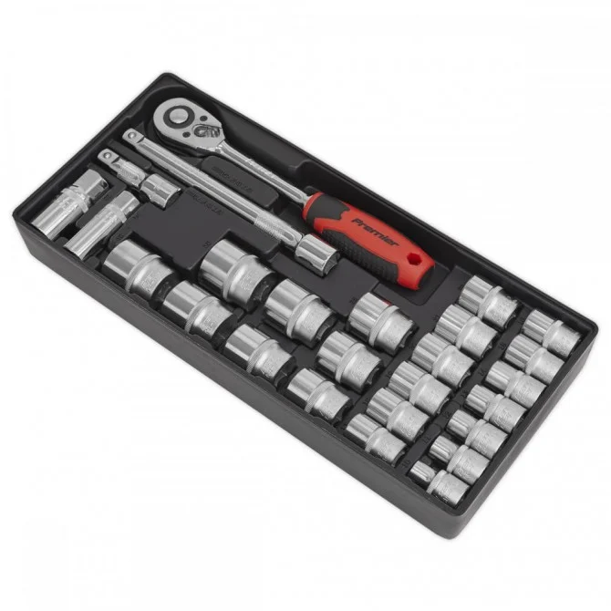 Premier Tool Tray with Socket Set 26pc 1/2″Sq Drive