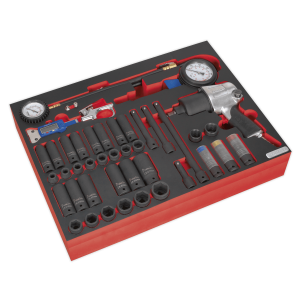 Pemier Tool Tray with Impact Wrench, Sockets & Tyre Tool Set 42pc