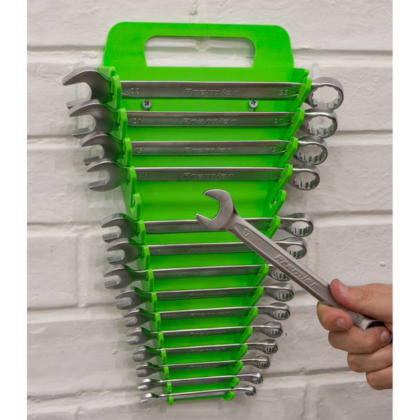Premier Spanner Rack Capacity 15 Spanners – Hi-Vis Green