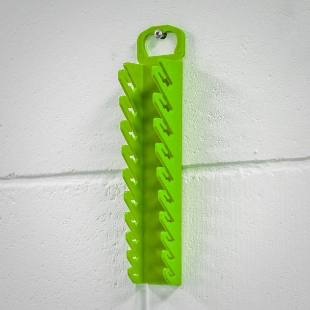 Premier Spanner Rack Capacity 10 Stubby Spanners – Hi-Vis Green