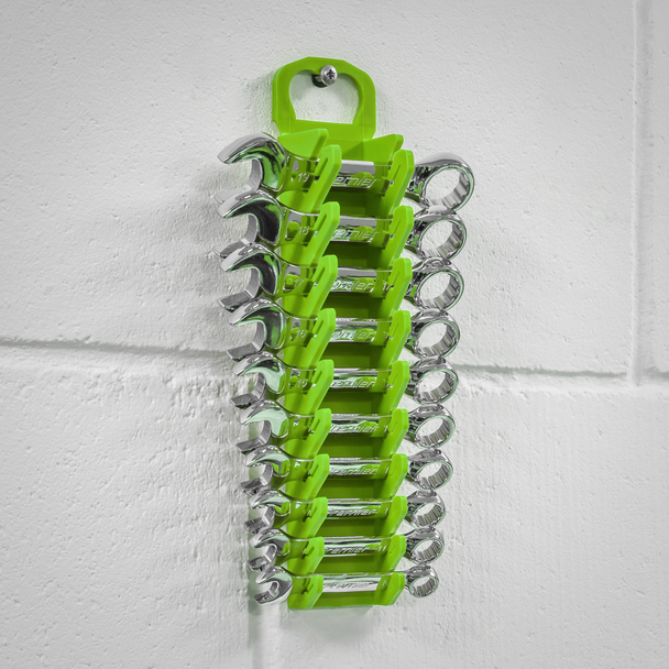 Premier Spanner Rack Capacity 10 Stubby Spanners – Hi-Vis Green