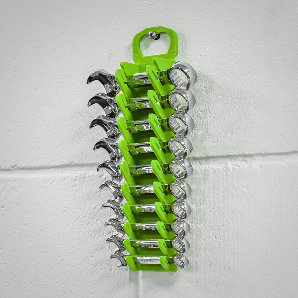 Premier Spanner Rack Capacity 10 Stubby Spanners – Hi-Vis Green