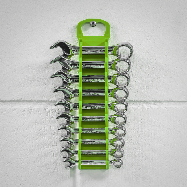 Premier Spanner Rack Capacity 10 Stubby Spanners – Hi-Vis Green