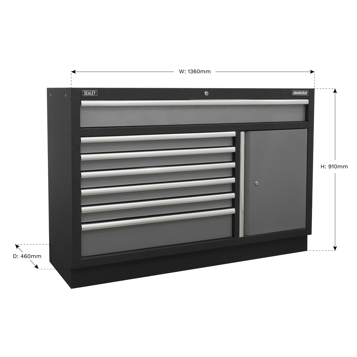 Sealey Modular 7 Drawer Floor Cabinet 1360mm