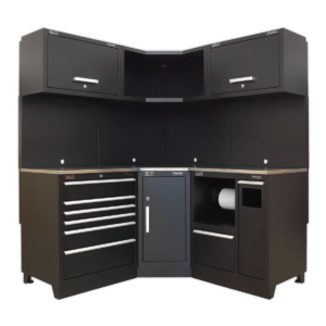 Sealey Premier 1.7m Corner Storage System – Stainless Worktop