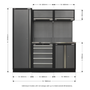 Sealey Superline Pro 2.0m Storage System – Stainless Worktop