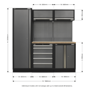 Sealey Superline Pro 2.0m Storage System – Wood Worktop