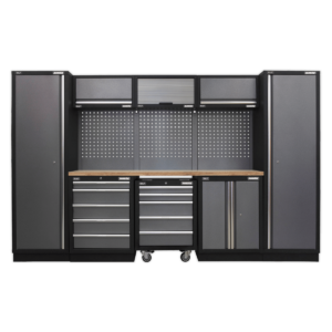 Sealey Superline Pro 3.2m Storage System – Wood Worktop
