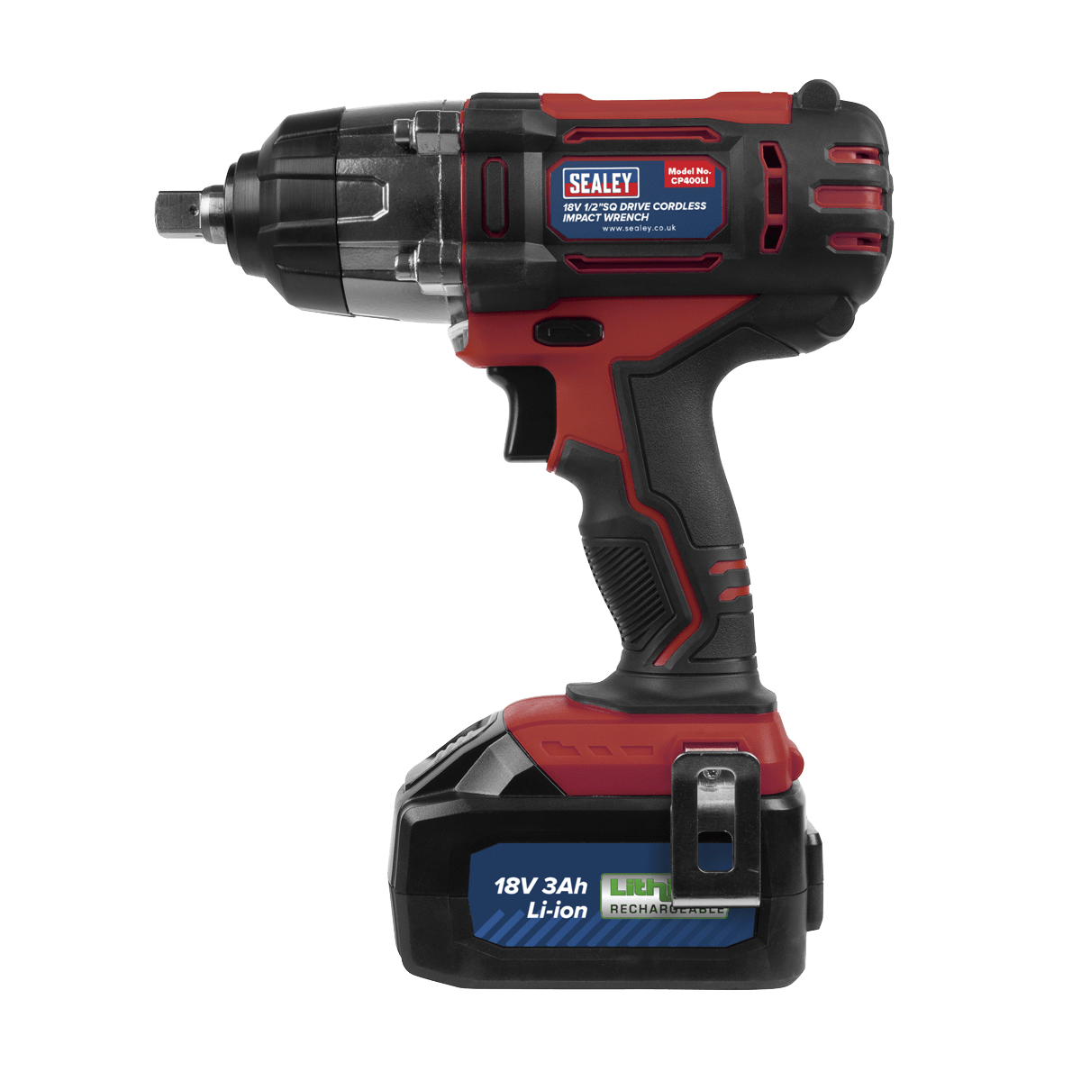 Sealey Cordless Impact Wrench 18V 3Ah Lithium-ion 1/2″Sq Drive