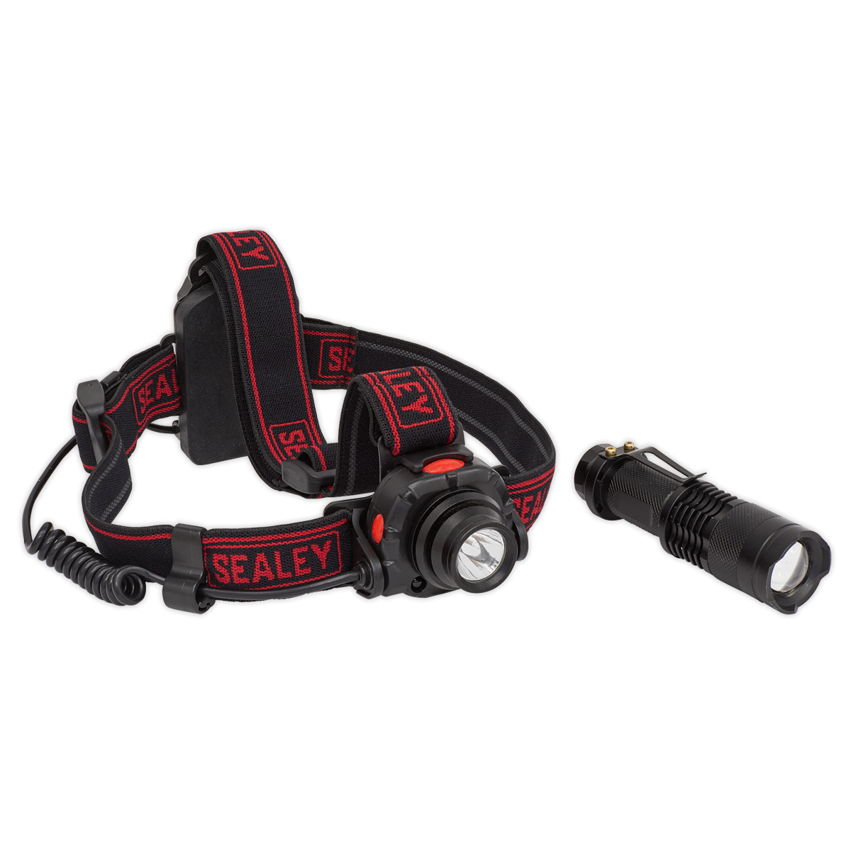 Sealey Head Torch 3W CREE XPE with Motion Sensor + Hand Torch 3W CREE XPE Twin Pack