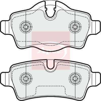 Apec Red Rear Brake Pad Set