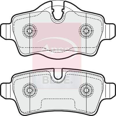 Apec Blue Rear Brake Pad Set