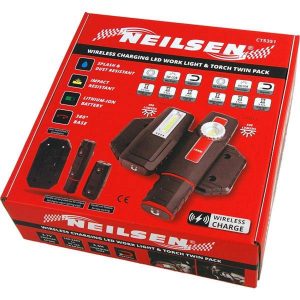 Neilsen Wireless Charging Led Work Light & Torch Twin Pack